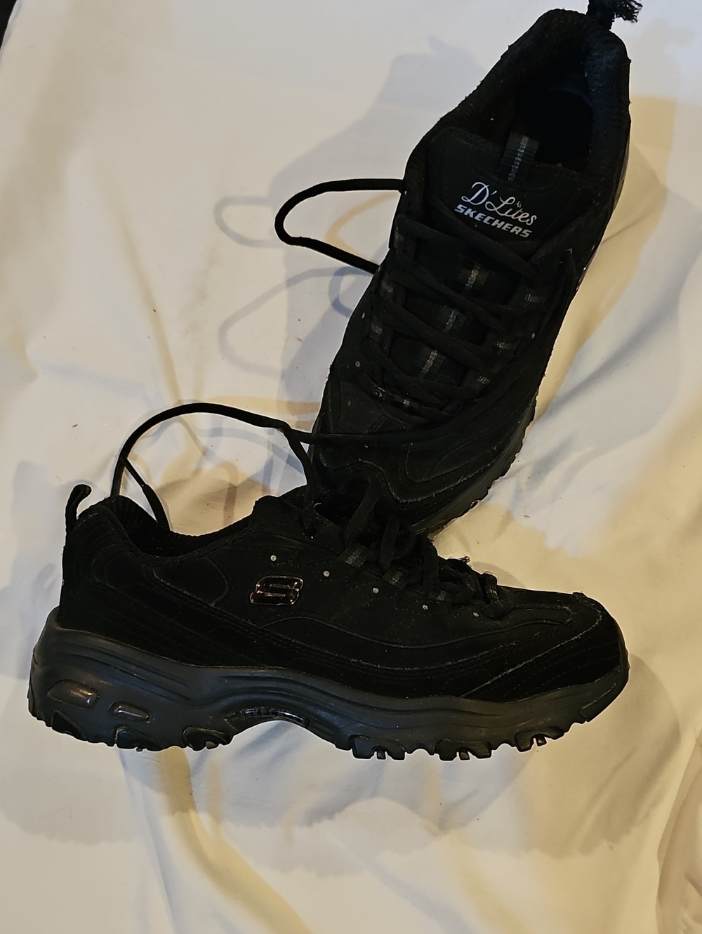 Skechers D'Lites Womans  Athletic Sneakers - Black